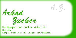 arkad zucker business card